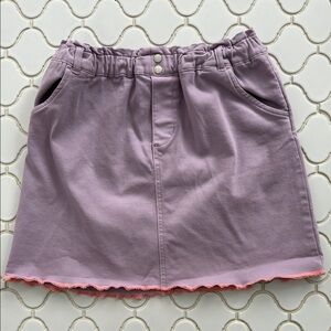 Purple A-Line Mini Skirt for Casual Wear